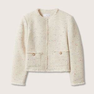 Confetti cropped tweed jacket